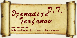 Đenadije Teofanov vizit kartica